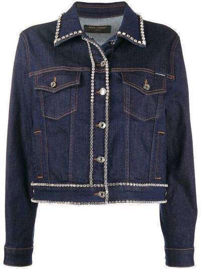 Dolce & Gabbana джинсовая куртка с кристаллами F9H08ZG898Z