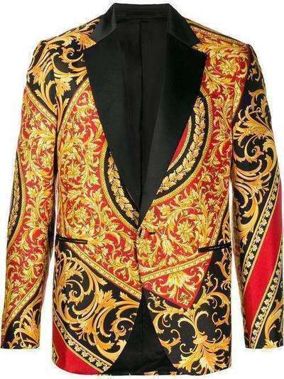 Versace пиджак с принтом Barocco A85329A232808