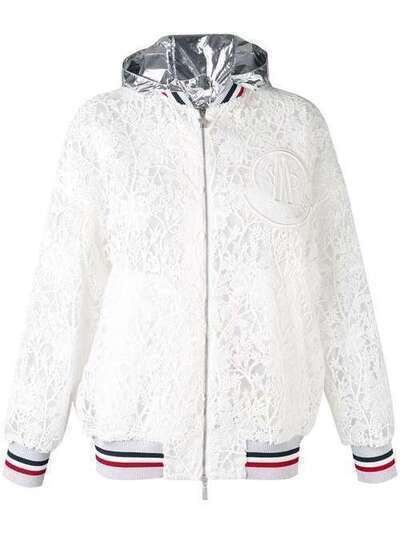 Moncler Gamme Rouge куртка с капюшоном и вышивкой 461928064069