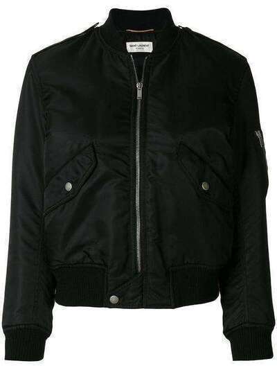 Saint Laurent классическая куртка-бомбер на молнии 504136Y245W