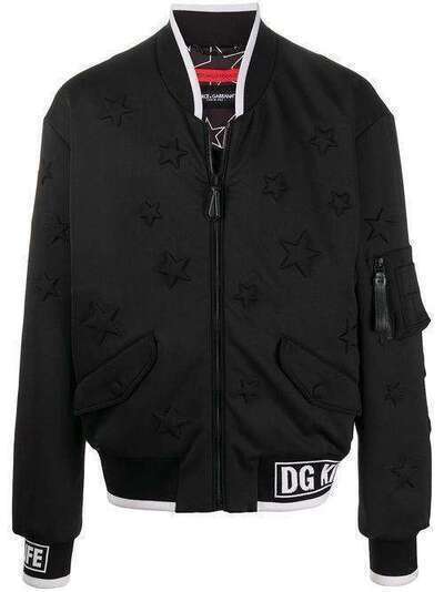 Dolce & Gabbana куртка-бомбер с тиснением G9PT6THUMD6