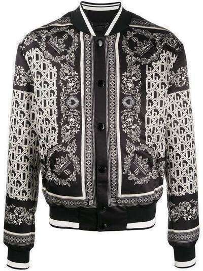 Dolce & Gabbana куртка-бомбер с принтом G9RD0THHMXK