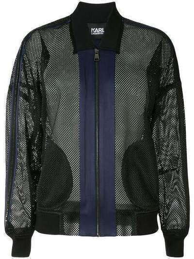 Karl Lagerfeld сетчатая куртка-бомбер 201W1402999