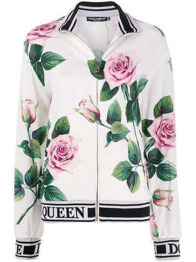 Dolce & Gabbana спортивная куртка с цветочным принтом F9C50TFSRMB