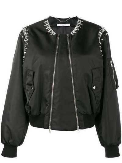 Givenchy куртка-бомбер декорированная кристаллами 17Y1315390
