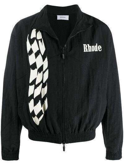 Rhude бомбер на молнии с логотипом 06PS20071NBLK