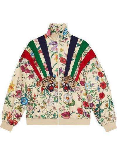 Gucci куртка из джерси с нашивками 546395XJAD6