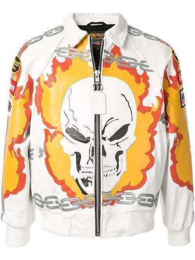 Supreme куртка Vanson Ghost Rider из коллекции SS19 SU6749