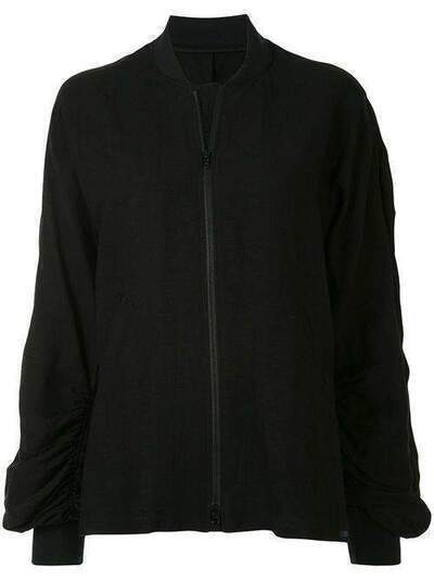 Yohji Yamamoto куртка-бомбер со сборками FSB56803