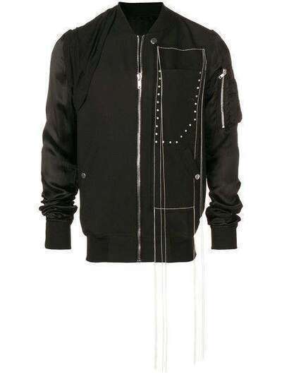 Rick Owens куртка-бомбер с декоративной строчкой RU19S2789COMT13