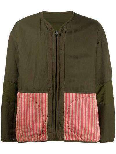 visvim двусторонняя куртка-бомбер с контрастными вставками 120105013024000