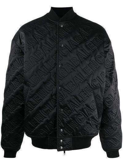 Balenciaga стеганая куртка-бомбер с логотипом 606756TGO04