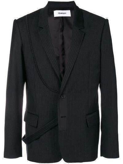 Chalayan strap pinstripe suit jacket MN603FN101BGS