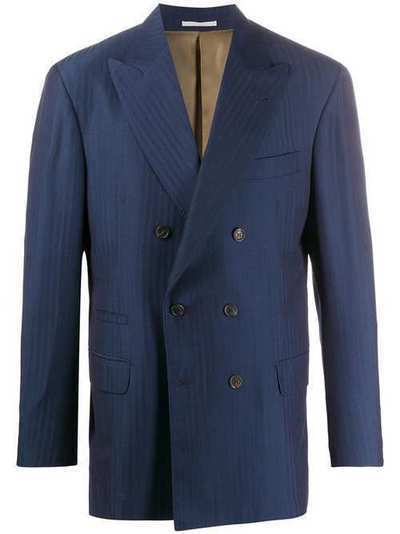 Brunello Cucinelli двубортный пиджак в полоску MN4217BPCC231