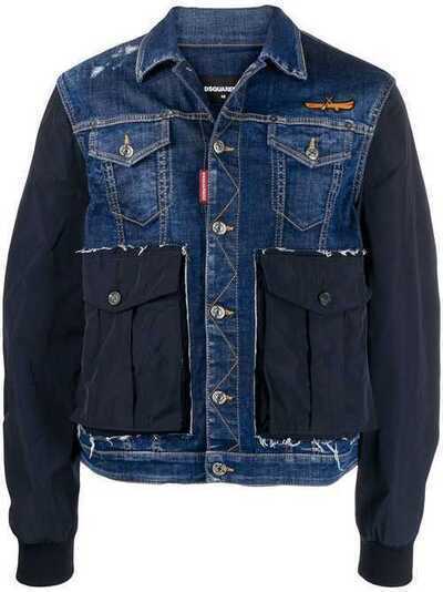 Dsquared2 джинсовая куртка с контрастными вставками S74AM0921S30342