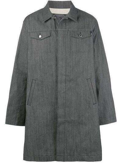 Undercover длинная джинсовая куртка с принтом UCY4311
