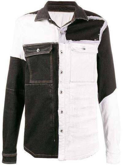 Rick Owens DRKSHDW джинсовая куртка с контрастной вставкой DU20S5753SCOMW1