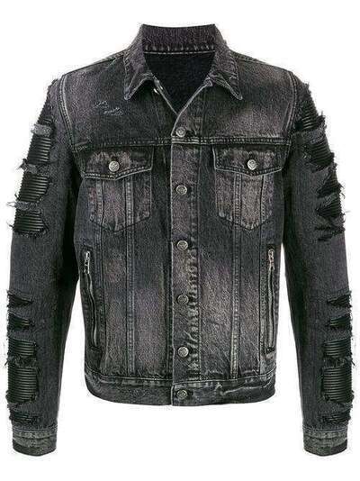 Balmain джинсовая куртка с эффектом потертости TH18601Z109