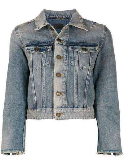 Saint Laurent джинсовая куртка с эффектом потертости 601602Y883Y