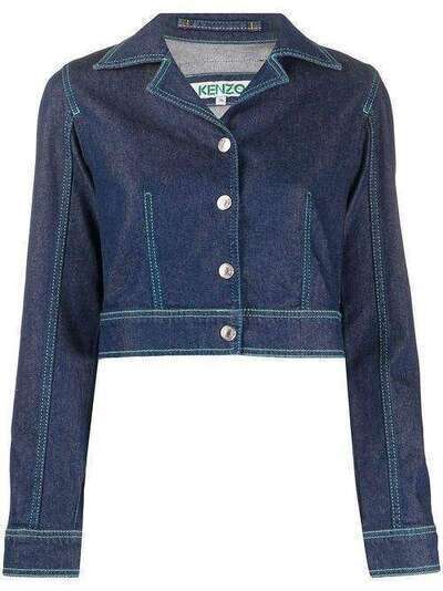 Kenzo укороченная джинсовая куртка с лацканами FA52VE2276EA