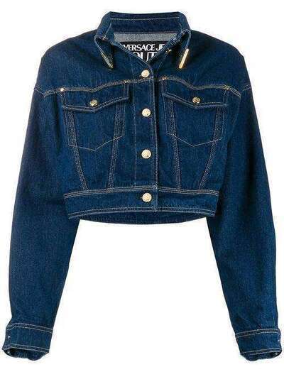 Versace Jeans Couture укороченная джинсовая куртка C0HVA96IAO954