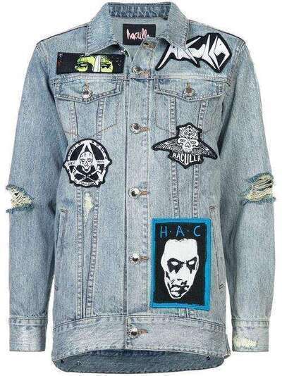 Haculla джинсовая куртка с пэтчами с потертостями HAW02AHX03