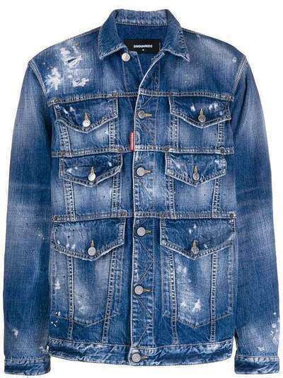 Dsquared2 джинсовая куртка с эффектом потертости S74AM1008S30309