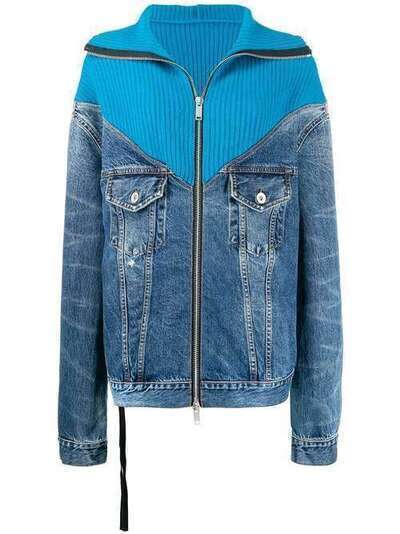 UNRAVEL PROJECT джинсовая куртка со вставками в рубчик UWYE013E193220067100