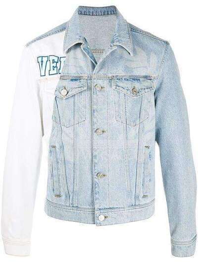 Versace джинсовая куртка с контрастным рукавом A85056A232789