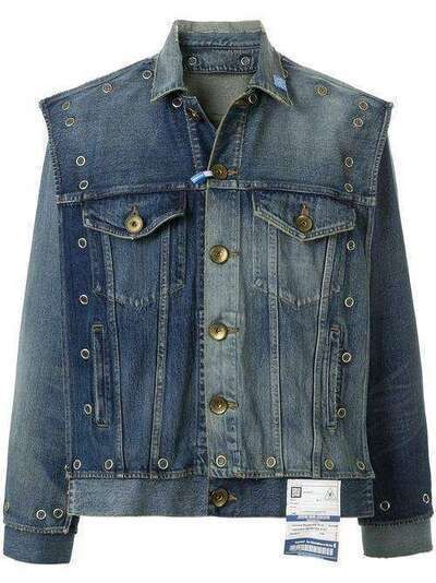 Maison Mihara Yasuhiro многослойная джинсовая куртка с заклепками A04BL023