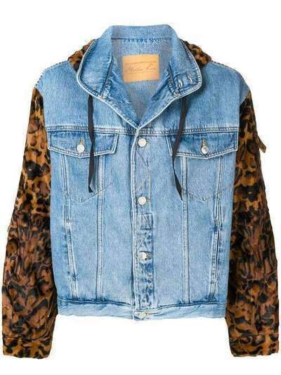 Martine Rose джинсовая куртка с леопардовыми рукавами MRSS19221