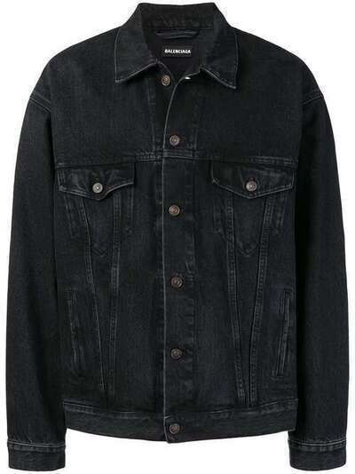 Balenciaga джинсовая куртка с вышивкой 544596TXE03