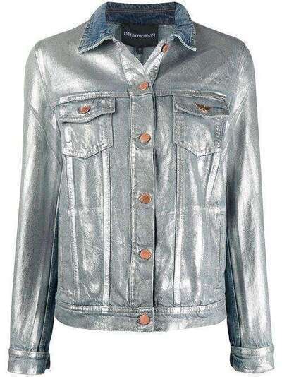 Emporio Armani джинсовая куртка с эффектом металлик 3H2B862D5UZ