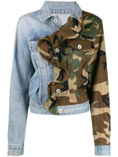 UNRAVEL PROJECT джинсовая куртка со вставками и оборками UWYE014F19DEN0026788
