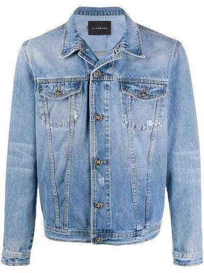 John Richmond джинсовая куртка с эффектом потертости RMP20142GB