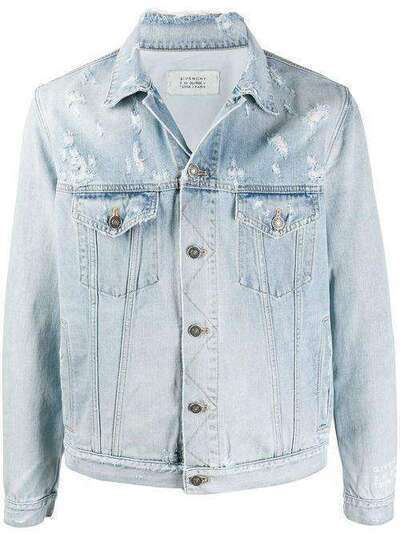 Givenchy джинсовая куртка с эффектом потертости BM00FU50CL