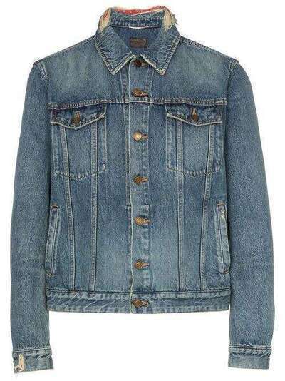 Saint Laurent джинсовая куртка с эффектом потертости 557354Y962T