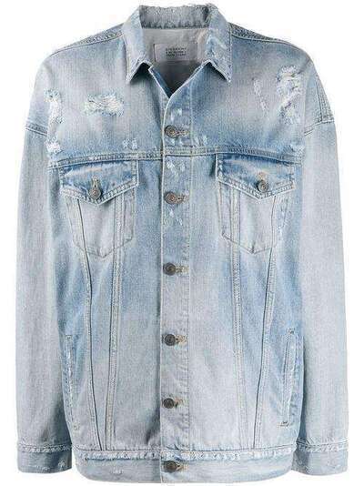 Givenchy джинсовая куртка оверсайз с эффектом потертости BW008950D1
