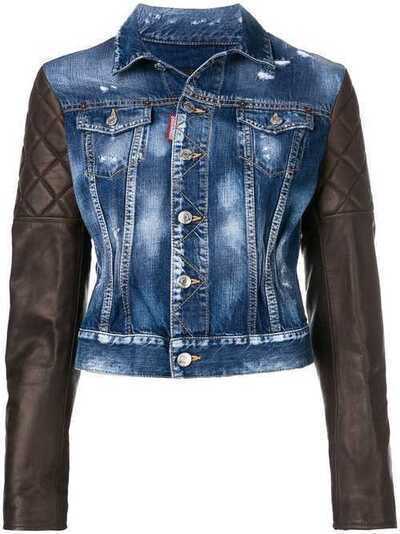 Dsquared2 джинсовая куртка с кожаными рукавами S72AM0686S30309