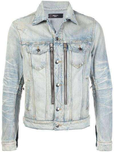 AMIRI джинсовая куртка с эффектом потертости YOM04383DE