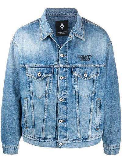 MARCELO BURLON COUNTY OF MILAN джинсовая куртка с принтом Atmosphera CMYE019S20DEN0034010