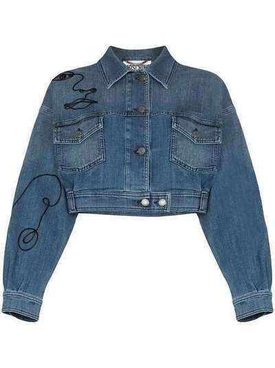 Moschino джинсовая куртка с вышивкой J05110421