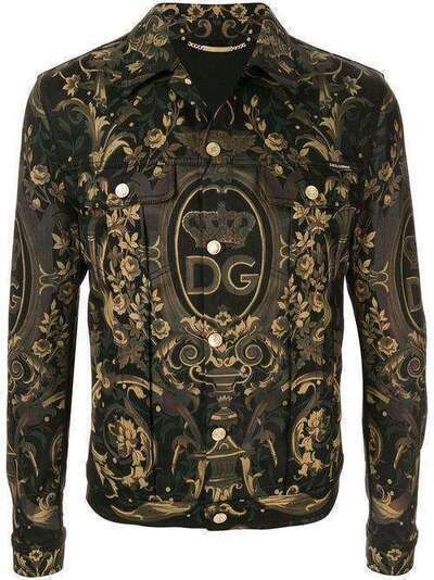 Dolce & Gabbana джинсовая куртка с графичным принтом G9OH7DG8AZ3