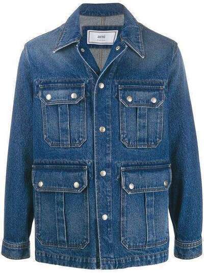Ami Paris джинсовая куртка с эффектом потертости E20HD421601