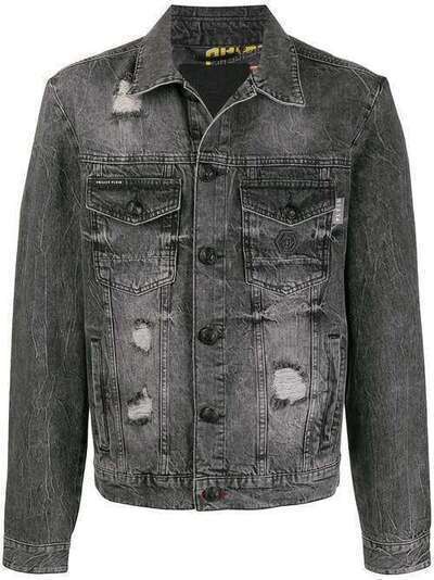 Philipp Plein джинсовая куртка Riff Raff с эффектом потертости P20CMDB0259PDE004N
