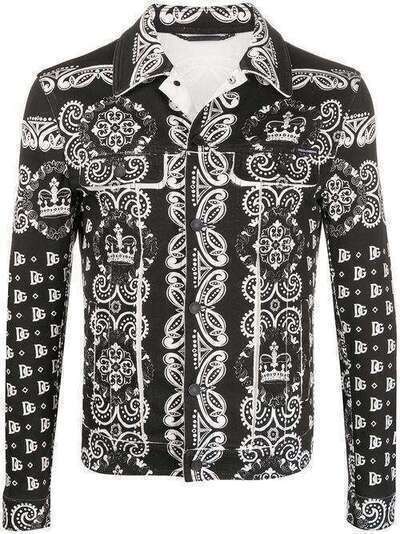 Dolce & Gabbana джинсовая куртка с принтом G9OH7DG8BW7
