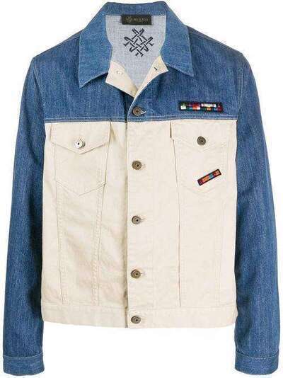 Mr & Mrs Italy джинсовая куртка с контрастными вставками YJK0023