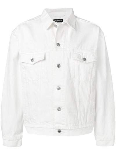 Balenciaga джинсовая куртка с логотипом 571322TDW04
