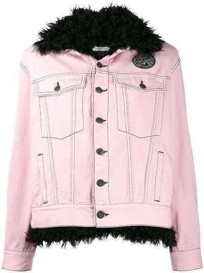 Pinko джинсовая куртка с искусственным мехом 1Q1001Z1HQP09