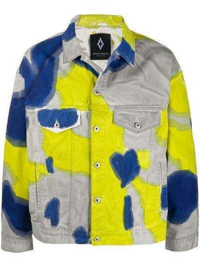 MARCELO BURLON COUNTY OF MILAN джинсовая куртка с эффектом разбрызганной краски CMYE019S20DEN0028400